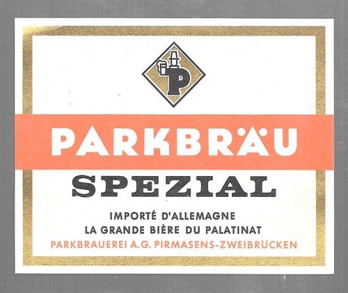 Bieretikett parkbrauerei - bieretikett,