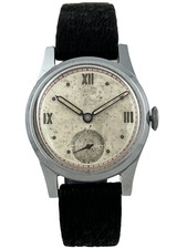 Militär Herrenarmbanduhr Ernst Wagner Handaufzug kleine Sekunde, funktioniert