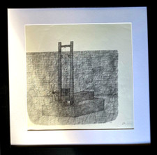 PAUL FLORA Landru HAND-SIGNIERT Rahmen 40x40 cm GESCHENK