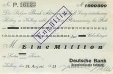 Kolberg Depositenkasse 5 Millionen Mark 1923 sehr leicht gebraucht (2)