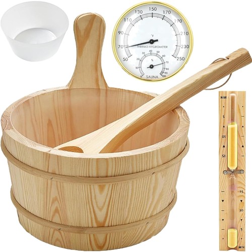 Sauna eimer set holz - sauna,