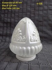 Jugendstil Lampenglas Antik Glas Lampenschirm grau weiß satiniert Art Deco Lampe