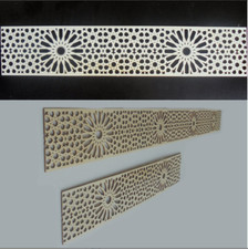 4 Stk Holzornament Bordüre