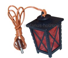 Laterne mit LED Krippenlaterne 3,5V Krippenbeleuchtung, Krippe Kahlert 29681 rot