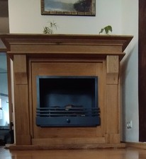 Bioethanol Kamin aus Massivholz Buche 