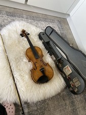 Antike Geige / Violine mit Bogen und Koffer – Stradivarius Nachbildung anno 1721
