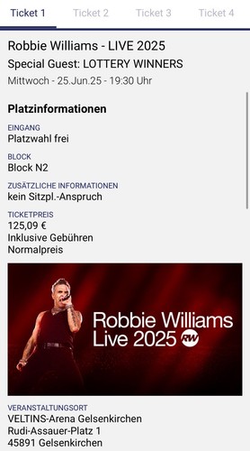 Robbie williams tickets - williams,