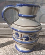 Keramik Krug grau blau mit