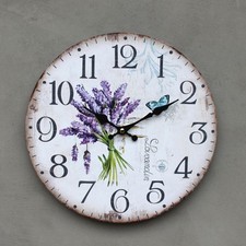 Vintage Küchenuhr Lavendel