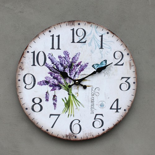 Vintage küchenuhr lavendel - vintage,
