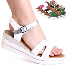 Damen Keilabsatz Sandalen