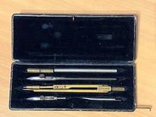 Zirkelset E.O. Richter & Co. alter antiker Zirkelkasten, für Sammler TOP Alt