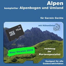 Alpen Karte Topo Höhenlinien