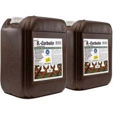 2x 10L B-Carbolin Holzlasur Zaunfarbe Farbe Braun Holzfarbe Lasur  20L