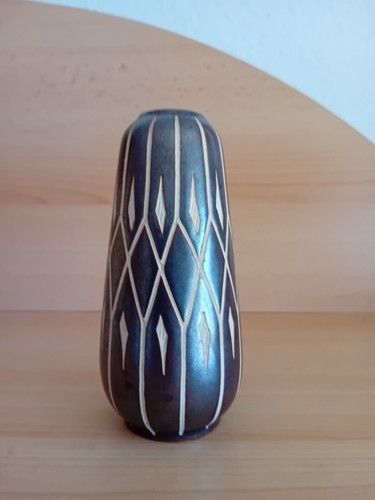 15cm ritzdekor vase schwarz - ritzdekor,