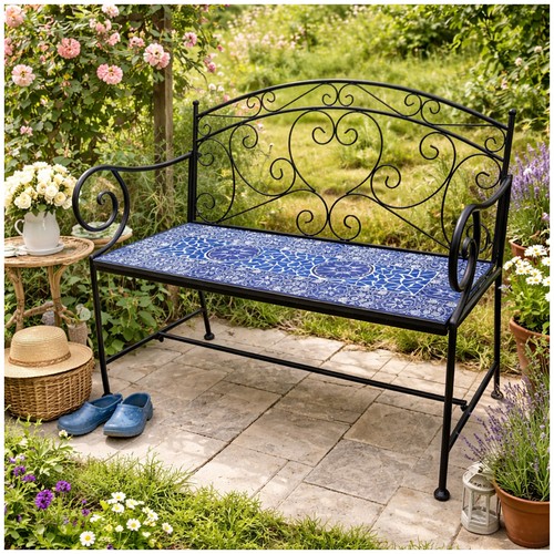 Metall gartenbank vintage - metall,