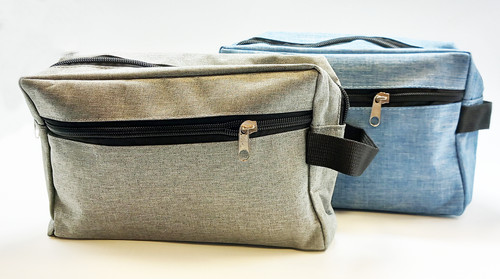 2er set kulturtasche - kulturtasche, grau