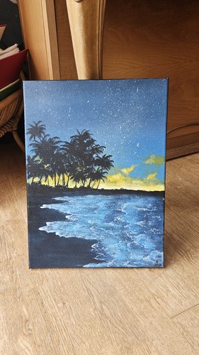 Original acryl gemälde strand - original,