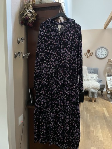 Kleid lang schwarz lila - schwarz,