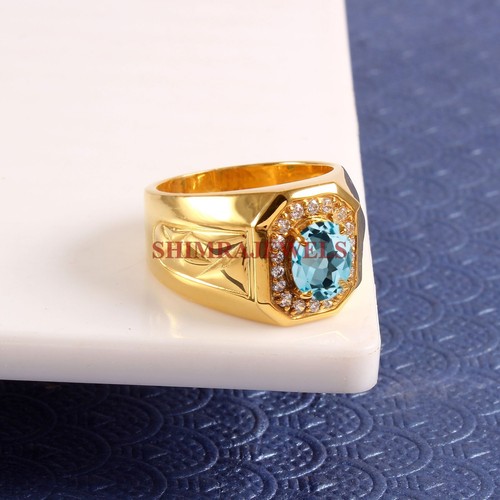 Natural blue topaz 14k - natural,
