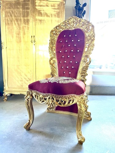 Golden throne baroque king - throne,