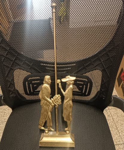Messing skulptur figurenpaar - messing,