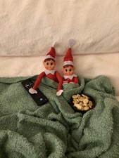 2xWeihnachts-Elf Stoffpuppe