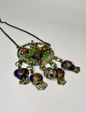 Antike Massive Fibula Anhänger Kette Berber Kabyla Morocco Algerien ca 17-18 Jh.