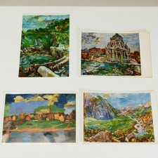 4 Kunstkarten - Oskar Kokoschka - Ältere Postkarten, vmtl 60er Jahre