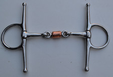 Knebeltrense doppelt gebrochen mit Kupfer 12,5 cm Ausstellungsstück 1243