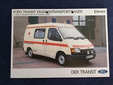 FORD Transit Krankentransportwagen Prospektblatt Prospekt 07.1987 gelocht