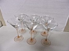 6 Cocktailgläser Martini rosa
