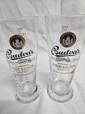 2 x Limited Budweiser Bierglas Gläser Biergläser Becher 0,3l Budvar Editionsglas