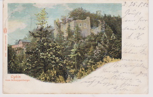 Jugendstil oybin burg - jugendstil-ak, oybin/burg-ruine