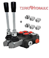 Handsteuerventil Handhebelventil Hydraulik 40L 2 fach für Doppelwirkende ADAPTER