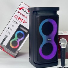Tragbare Daul 4,5 Zoll drahtlose Karaoke Super Bass BT Lautsprecher RGB Active