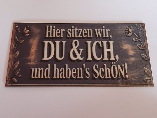 Holzschild mit spruch - mit, neu