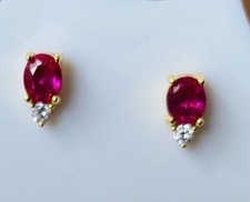 NEU 925 Sterling Silber vergoldet • Ohrstecker Ohrring 