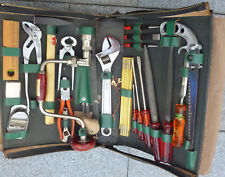 Werkzeugtasche Leder schwarz mit Werkzeug   25 Teile Tasche Tragegriff Sammler