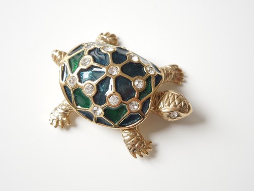 Brosche schildkröte strass - brosche,