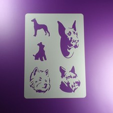 A4 Schablone Hund 5 Hunde