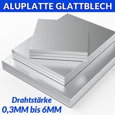 Alublech Zuschnitt Aluminium Drahtstärke 0,3-6 mm Aluplatte Glattblech Alu Blech