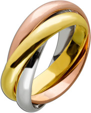 Tricolor Dreifach Trinity Ring
