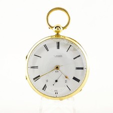 03657 Joseph Johnson (Liverpool, 1780-1827). Pocket watch, Lepine. 18k gold. Ca.