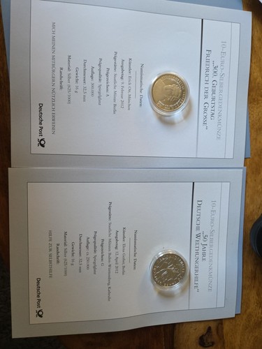 Silbermünze euro - 2x,