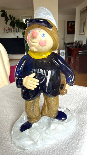 Schwere große glas skulptur - große,