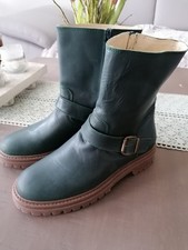 NEU !! - Deerberg Stiefeletten, Größe 40, grün, Leder