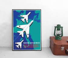 Poster Bundeswehr "Dein Feld - die freie Welt" / Luftwaffe / Plakat / Militaria