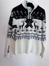 Nebulus Norweger Strickpullover Skipullover Elch Hirsch Größe 42 Neu