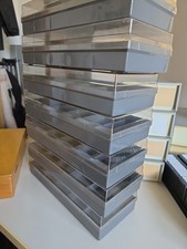 Stapelbare Aufbewahrungsboxen für Dias 5cm x 5cm/ Diakästen / Magazinboxen 